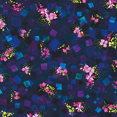 Bright Side- Scattered Floral- Midnight
